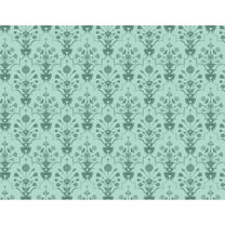 Premium Green Mughal Pattern Design Wallpaper, Customised