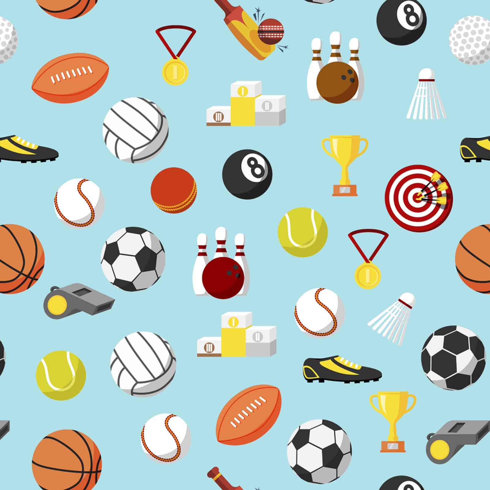 Sport Seamless Pattern Graphic by sabavector · Creative Fabrica