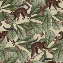 Lemur In Jungle Setting, Customised Wall Wallpaper