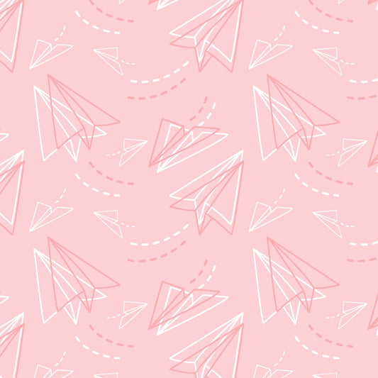 Paper Plane Artwork in Pink Background, Girls Background