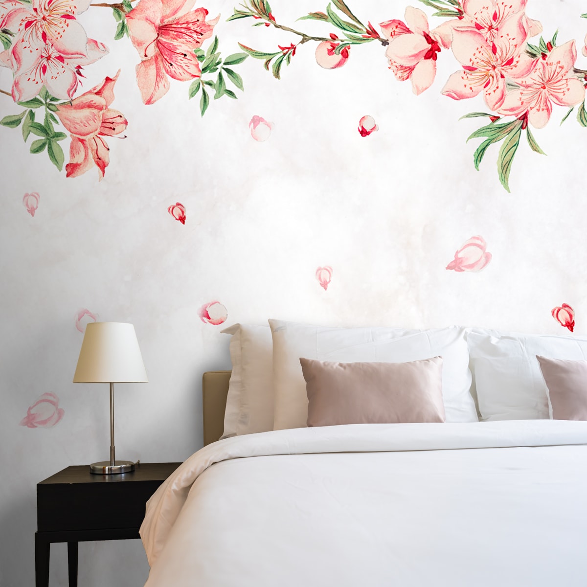 Hanging Floral Pattern Wallpaper Design for Bedrooms