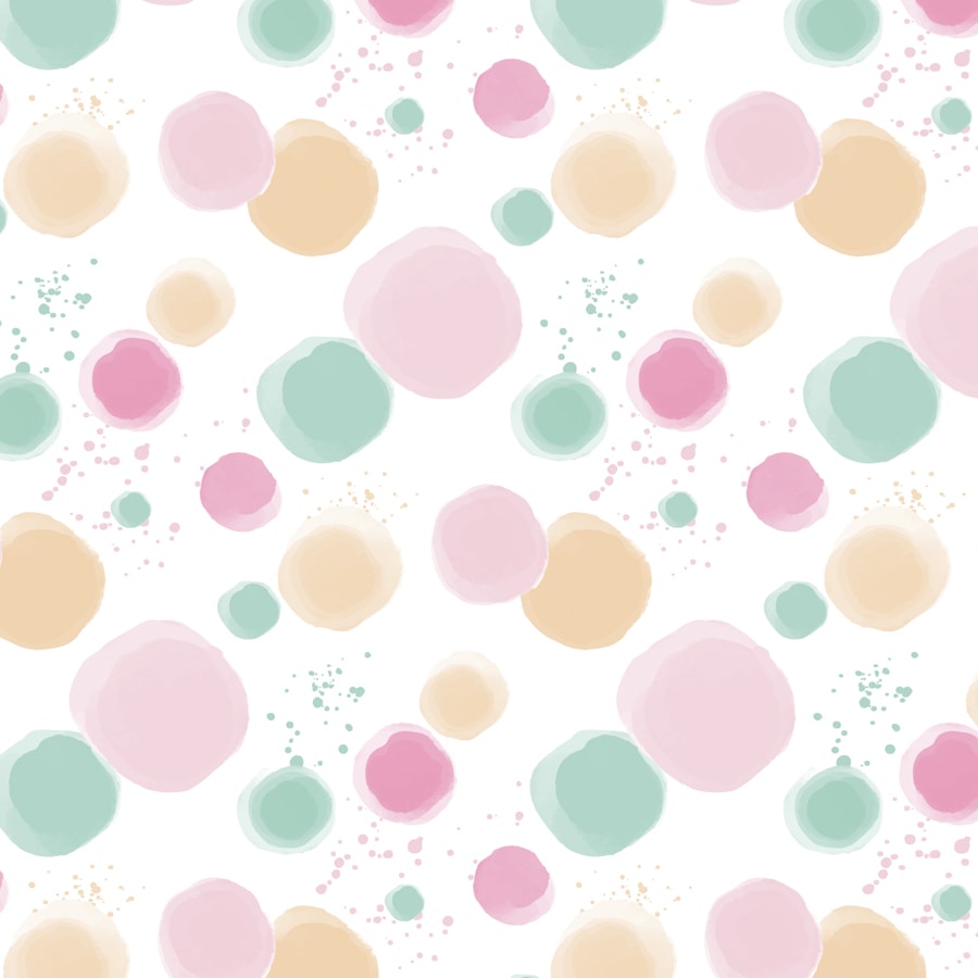 Pastel Polka Dots Design Wallpaper for Kids Room, Customised