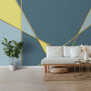 Gold Striped with Pastel Colors Design Room Wallpaper, Customised