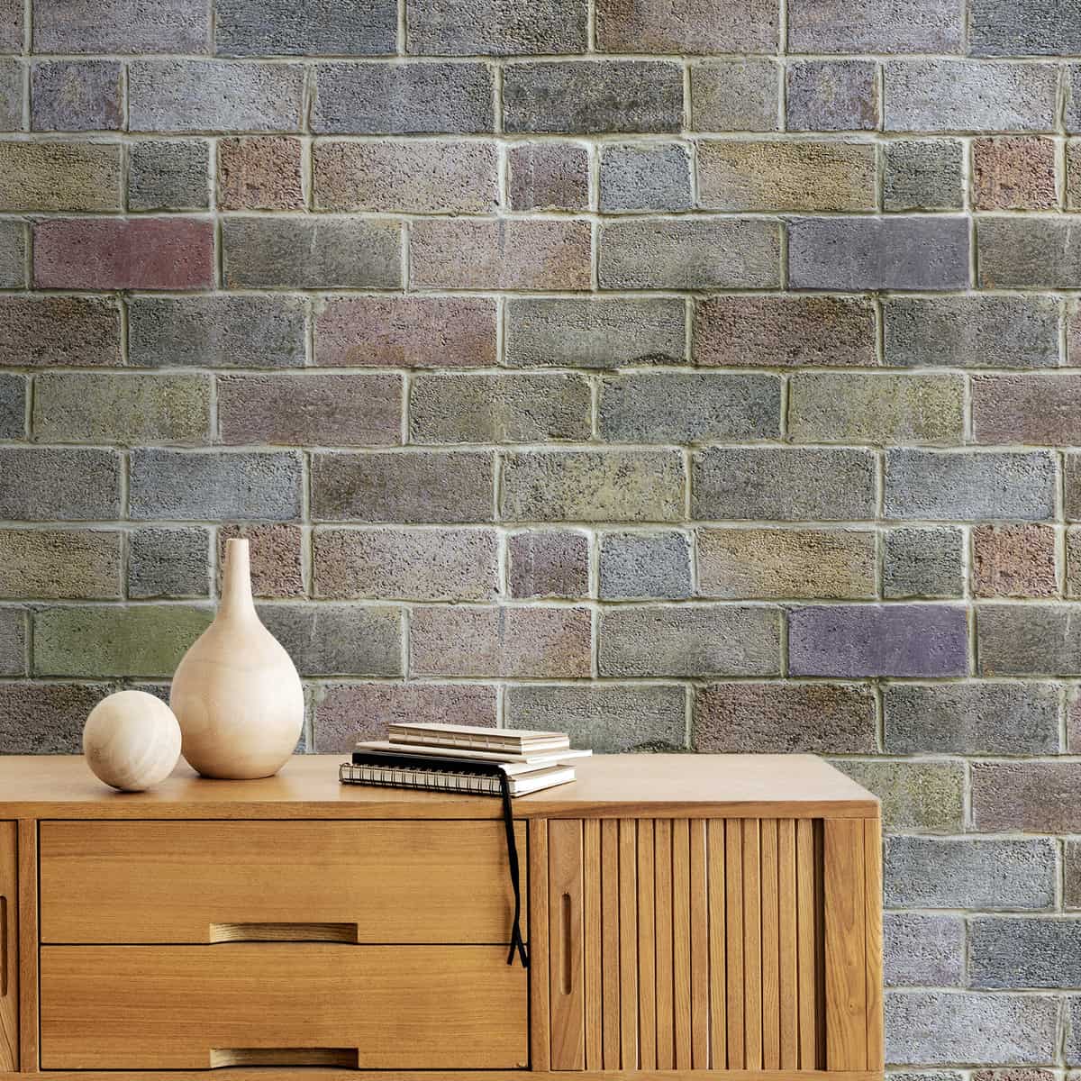 3D Natural Brick Look Wallpaper for Walls