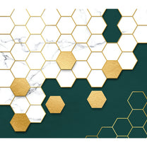 3D Honeycomb Pattern Wallpaper, Bedrooms and Offices, Customised
