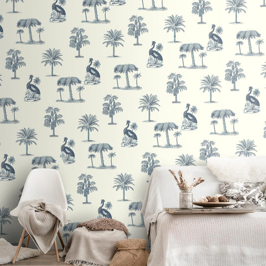 Toile Classic Wallpaper Design for Bedrooms and Living Rooms
