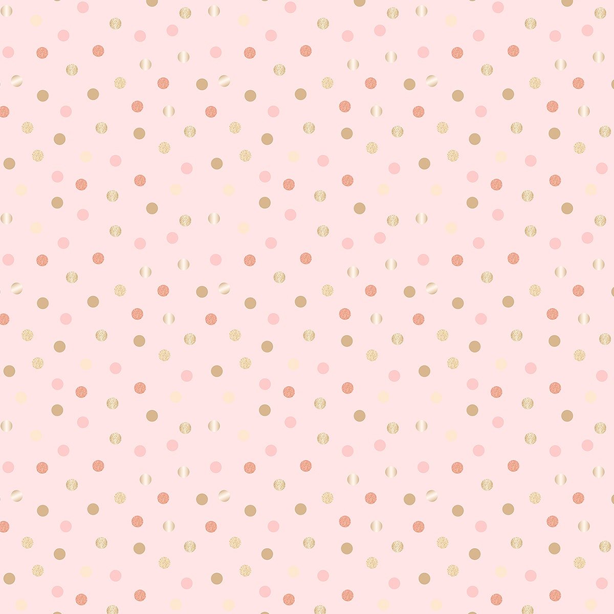Pink and Golden Polka Dots, Pink Girls Wallpaper