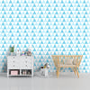 Pastel Blue Triangle Kids Room Wallpapers
