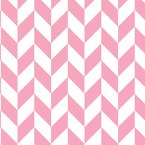 Pink & White Chevron Pattern Wallpaper for Kids Room, Customised Design