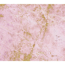 Beautiful Pink, White and Golden 3D Marble Stone Abstract Room Wallpaper, Customised