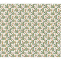 Premium Green Floral Pattern Design Wallpaper, Customised