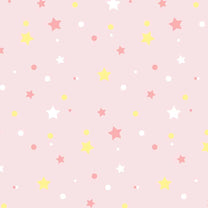 White & Yellow Stars Pattern Wallpaper for Kids Room, Customised Design
