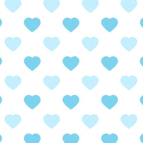 Cute Blue Hearts, Boys and Nursery Room Wallpaper Design