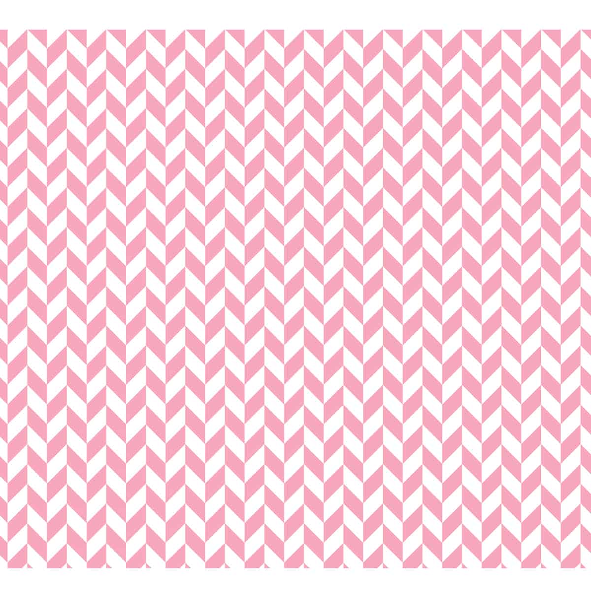 Pink & White Chevron Pattern Wallpaper for Kids Room, Customised Design
