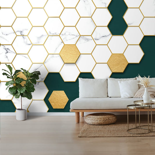3D Honeycomb Pattern Wallpaper, Bedrooms and Offices, Customised