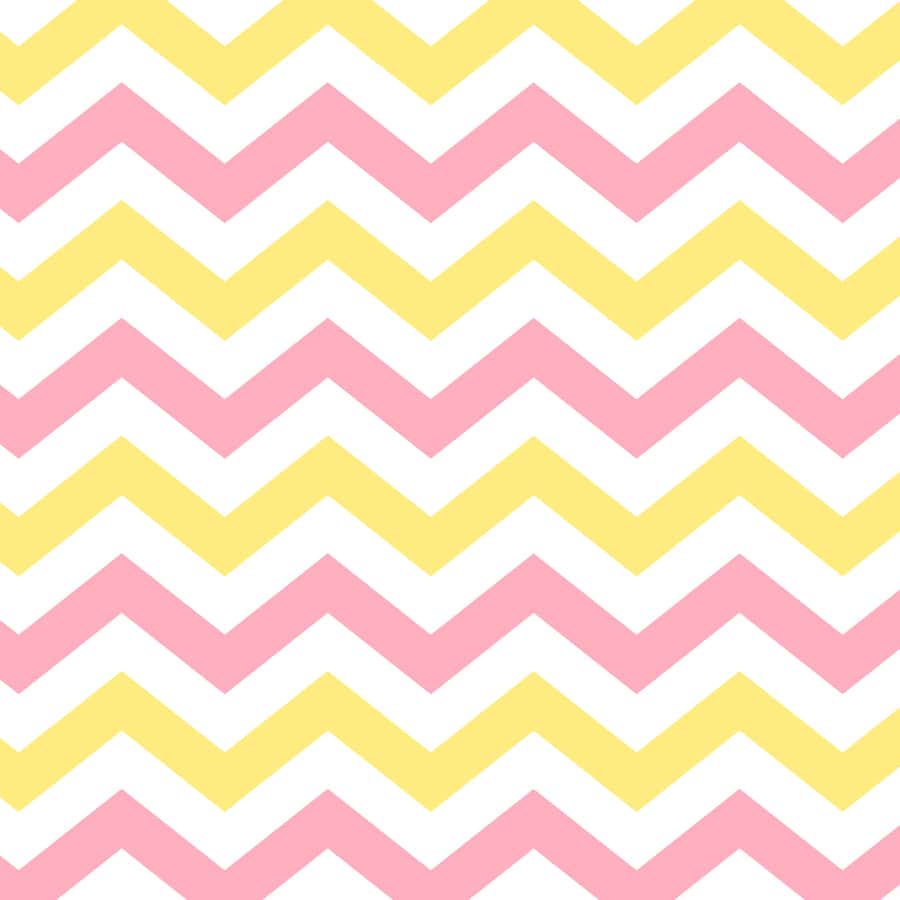 Pink & Yellow Chevron Stripe Design Wallpaper for Kids Room