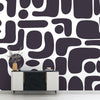 Conception de papier peint moderne abstrait violet, chambres à coucher