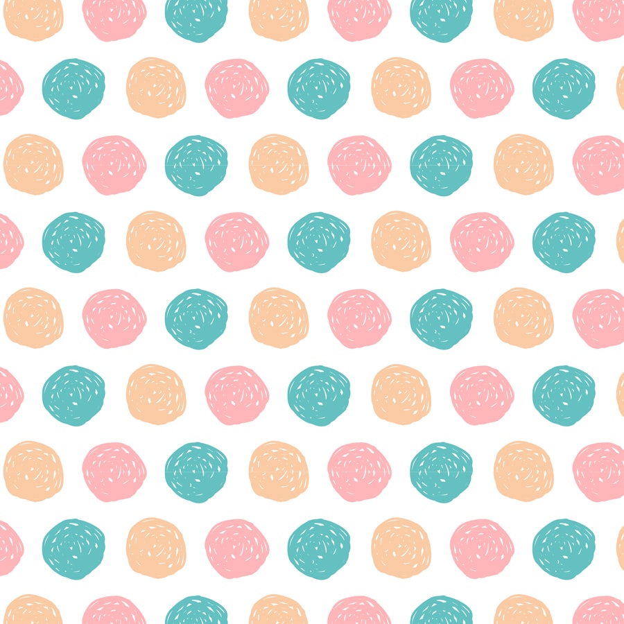 Orange & Pink Polka Dots Pattern Design Wallpaper for Kids Room