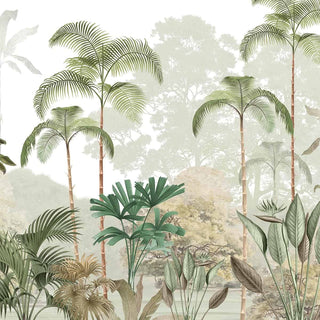 Pooja Room Wallpaper with Tropical Theme - Life n Colors