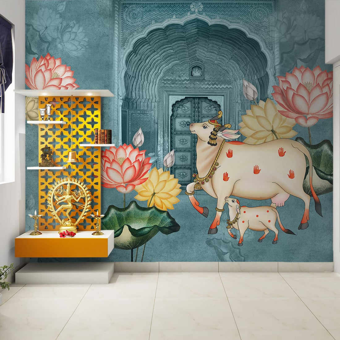 Indie Pop Indian Design Wallpaper for Wall | Life n Colors