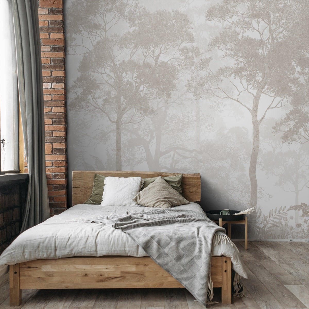 tree wallpaper bedroom